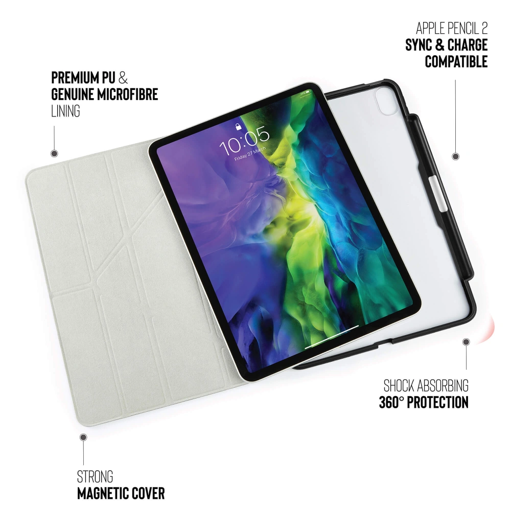Hurtownia GSM - Etui Pipetto Origami No3 Pencil Case Apple iPad Air 10.9 2020/2022 (4. a 5. generace) / iPad Air 11 2024 (6. generace) (černý) - PIP022BLK - {ean13} - Hurt