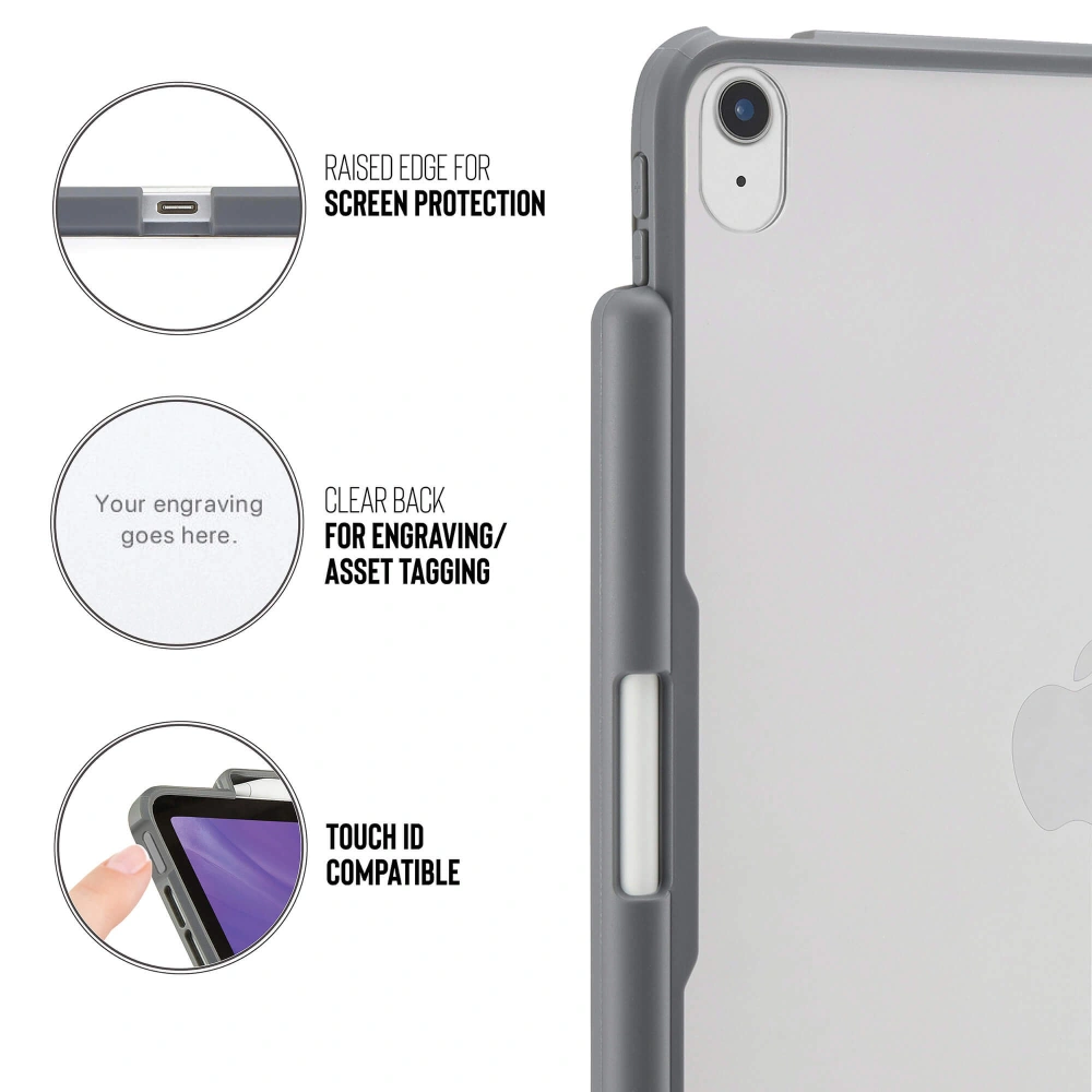 Hurtownia GSM - Etui Pipetto Origami No3 Pencil Case Apple iPad Air 10.9 2020/2022 (4. a 5. generace) / iPad Air 11 2024 (6. generace) (tmavě šedá) - PIP023GRY - {ean13} - Hurt