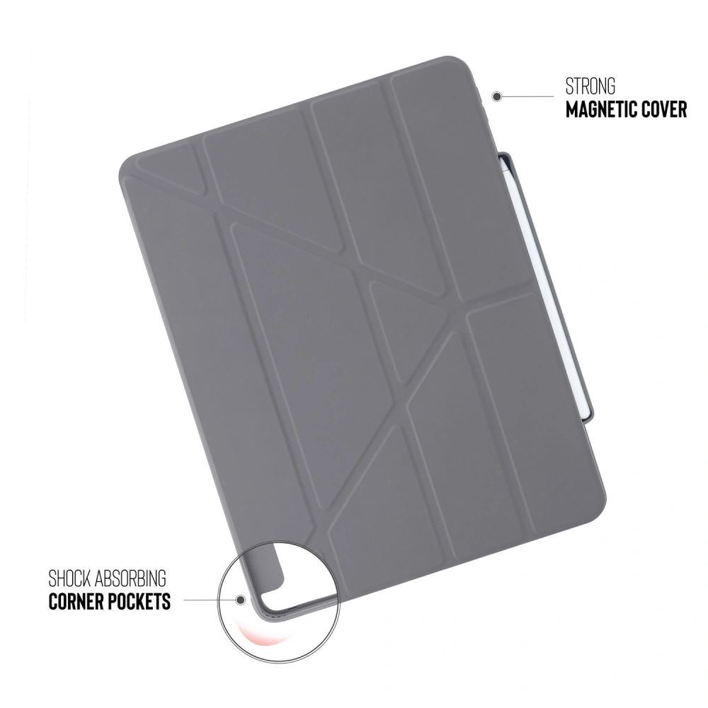 Hurtownia GSM - Etui Pipetto Origami No3 Pencil Case Apple iPad Air 10.9 2020/2022 (4. a 5. generace) / iPad Air 11 2024 (6. generace) (tmavě šedá) - PIP023GRY - {ean13} - Hurt