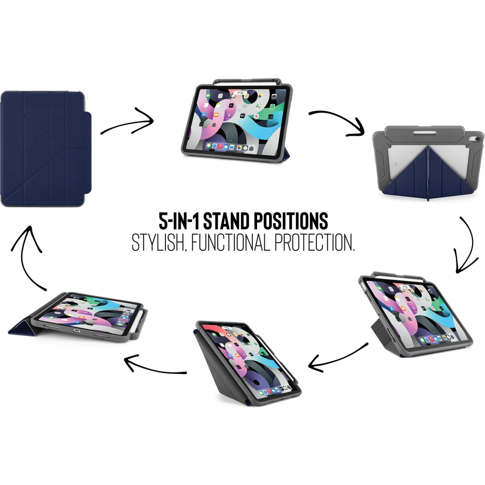 Hurtownia GSM - Etui Pipetto Origami No2 Pencil Shield Apple iPad Air 10.9 2020/2022 (4. a 5. generace) / iPad Air 11 2024 (6. generace) (námořnická modř) - PIP024NAV - {ean13} - Hurt
