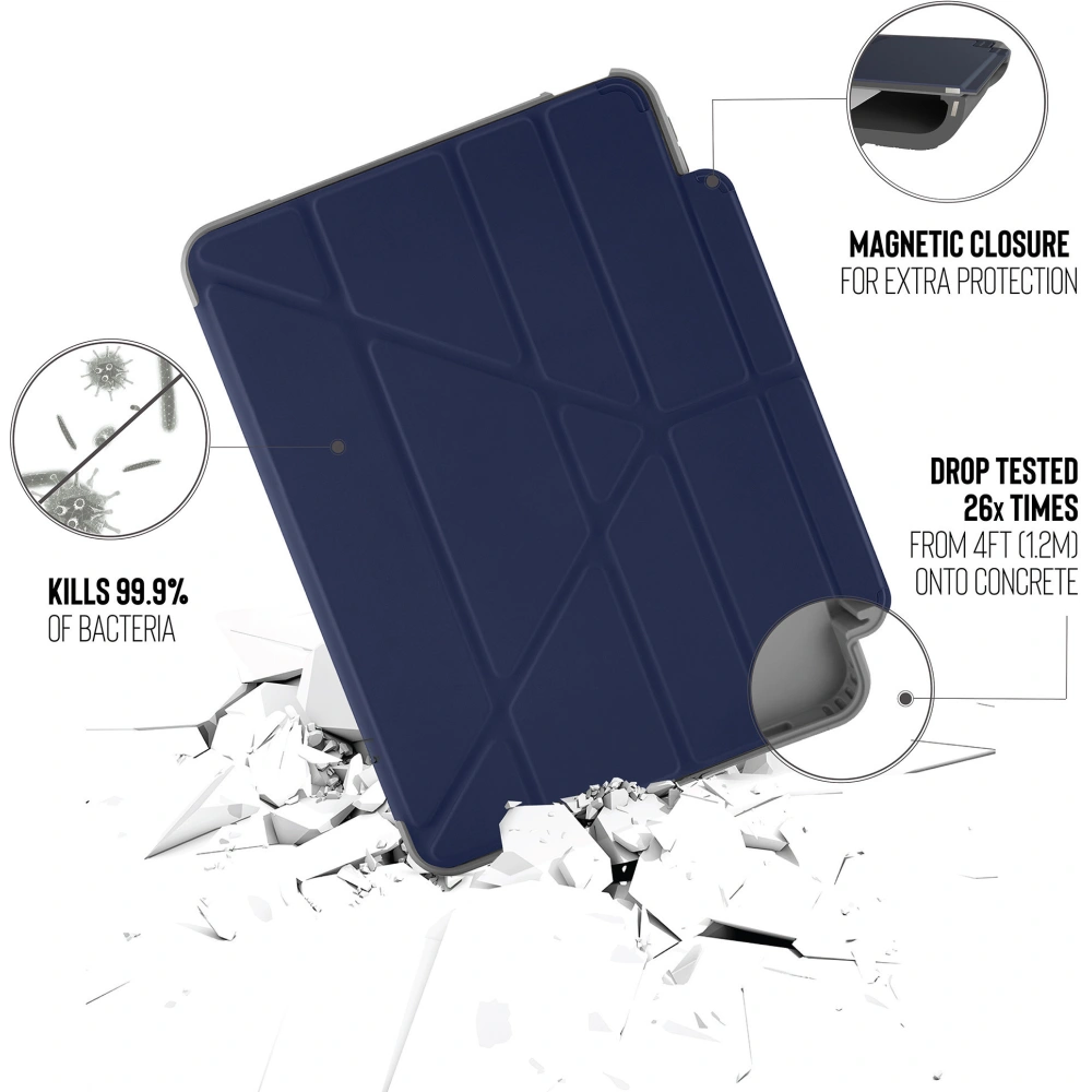Hurtownia GSM - Etui Pipetto Origami No2 Pencil Shield Apple iPad Air 10.9 2020/2022 (4. a 5. generace) / iPad Air 11 2024 (6. generace) (námořnická modř) - PIP024NAV - {ean13} - Hurt
