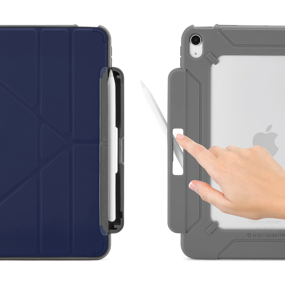 Hurtownia GSM - Etui Pipetto Origami No2 Pencil Shield Apple iPad Air 10.9 2020/2022 (4. a 5. generace) / iPad Air 11 2024 (6. generace) (námořnická modř) - PIP024NAV - {ean13} - Hurt