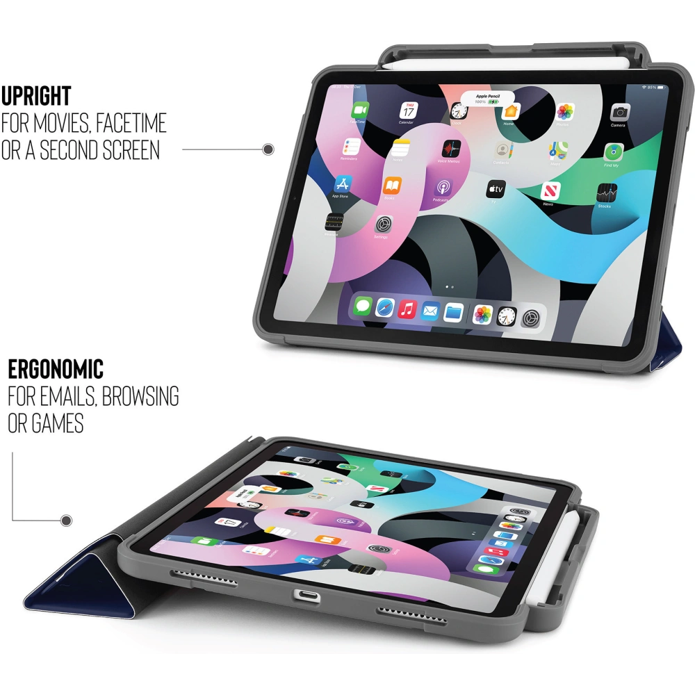 Hurtownia GSM - Etui Pipetto Origami No2 Pencil Shield Apple iPad Air 10.9 2020/2022 (4. a 5. generace) / iPad Air 11 2024 (6. generace) (námořnická modř) - PIP024NAV - {ean13} - Hurt