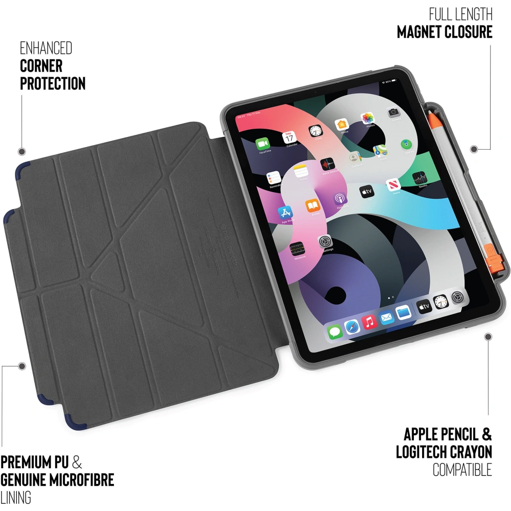 Hurtownia GSM - Etui Pipetto Origami No2 Pencil Shield Apple iPad Air 10.9 2020/2022 (4. a 5. generace) / iPad Air 11 2024 (6. generace) (námořnická modř) - PIP024NAV - {ean13} - Hurt