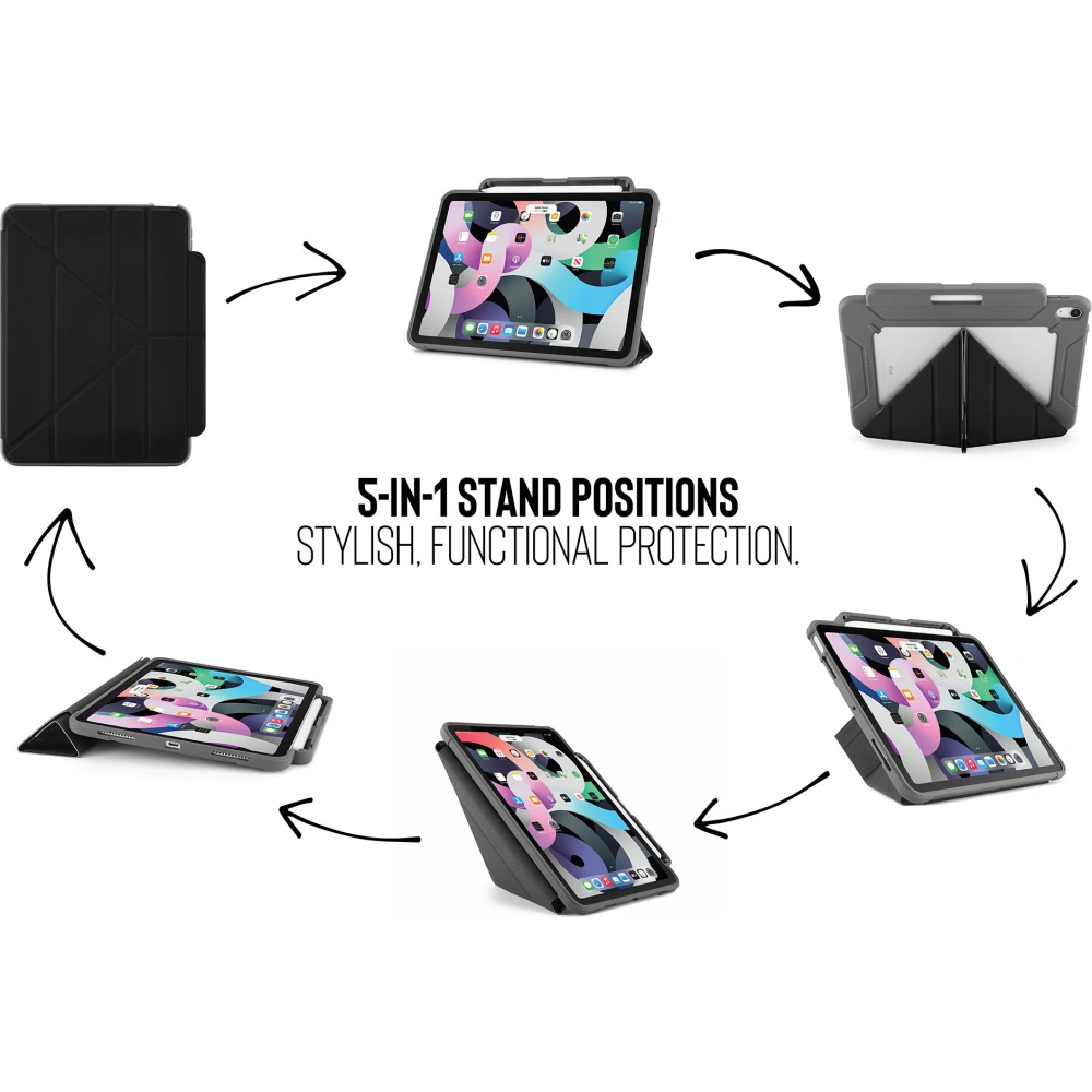 Hurtownia GSM - Etui Pipetto Origami No2 Pencil Shield Apple iPad Air 10.9 2020/2022 (4. a 5. generace) / iPad Air 11 2024 (6. generace) (černé) - PIP025BLK - {ean13} - Hurt
