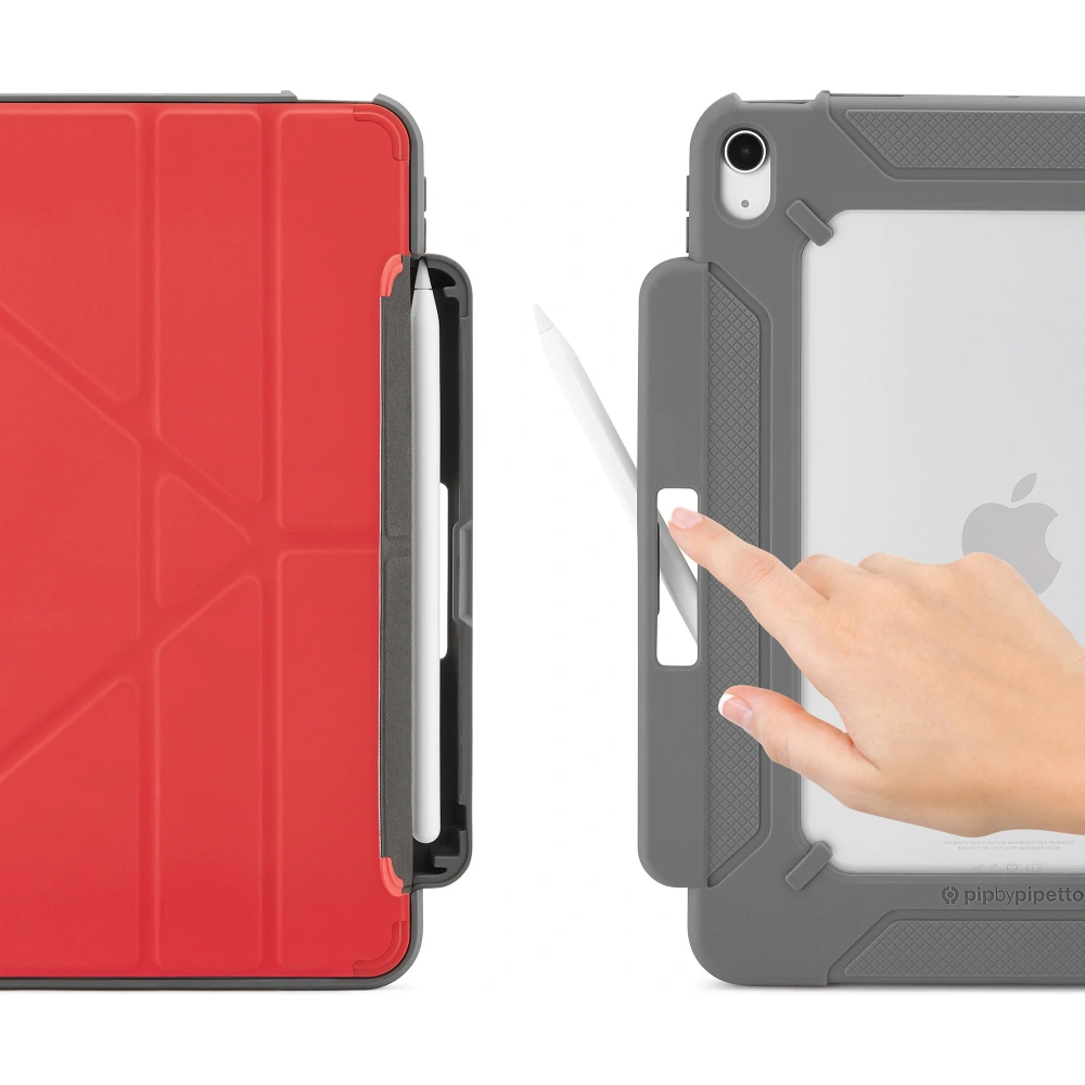 Hurtownia GSM - Etui Pipetto Origami No2 Pencil Shield Apple iPad Air 10.9 2020/2022 (4. a 5. generace) / iPad Air 11 2024 (6. generace) (červené) - PIP027RED - {ean13} - Hurt