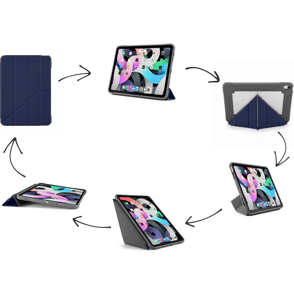 Hurtownia GSM - Etui Pipetto Origami No2 Shield Apple iPad Air 10.9 2020/2022 (4. a 5. generace) / iPad Air 11 2024 (6. generace) (námořnická modř) - PIP028NAV - {ean13} - Hurt