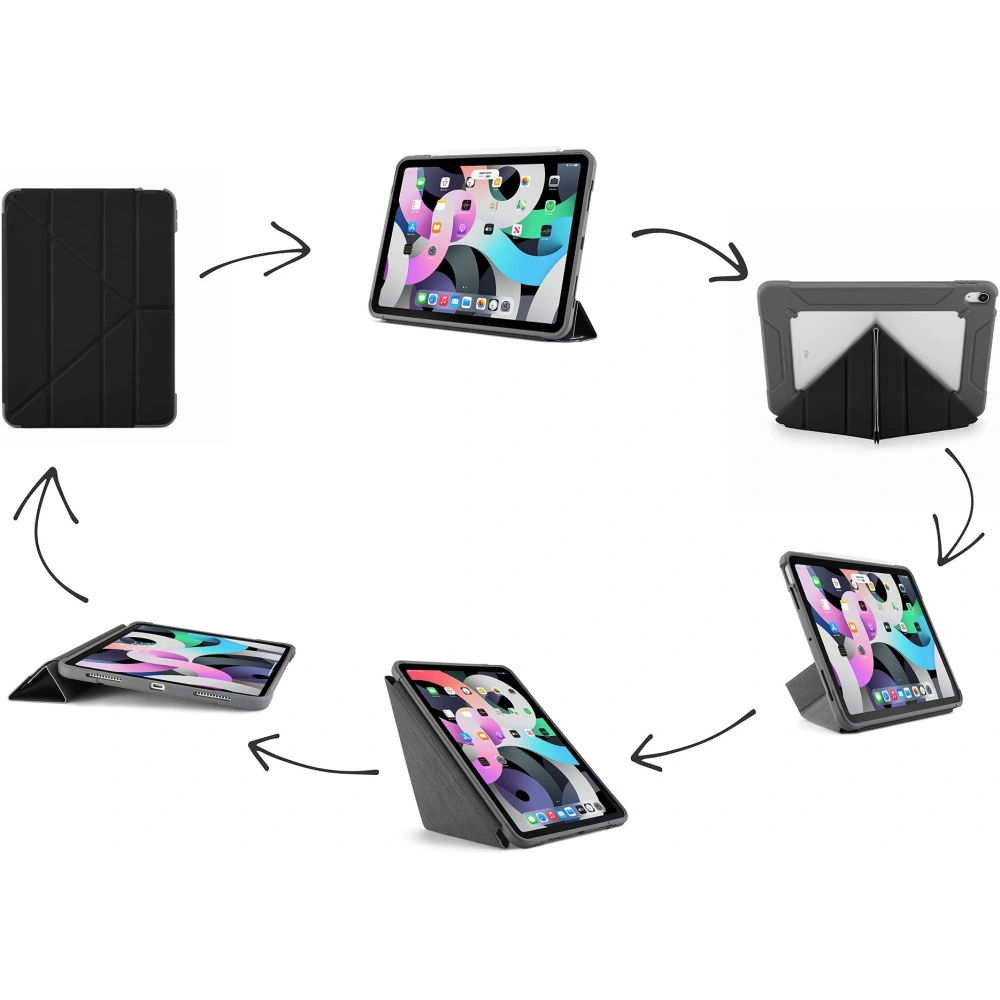Hurtownia GSM - Etui Pipetto Origami No2 Shield Apple iPad Air 10.9 2020/2022 (4. a 5. generace) / iPad Air 11 2024 (6. generace) (černý) - PIP029BLK - {ean13} - Hurt