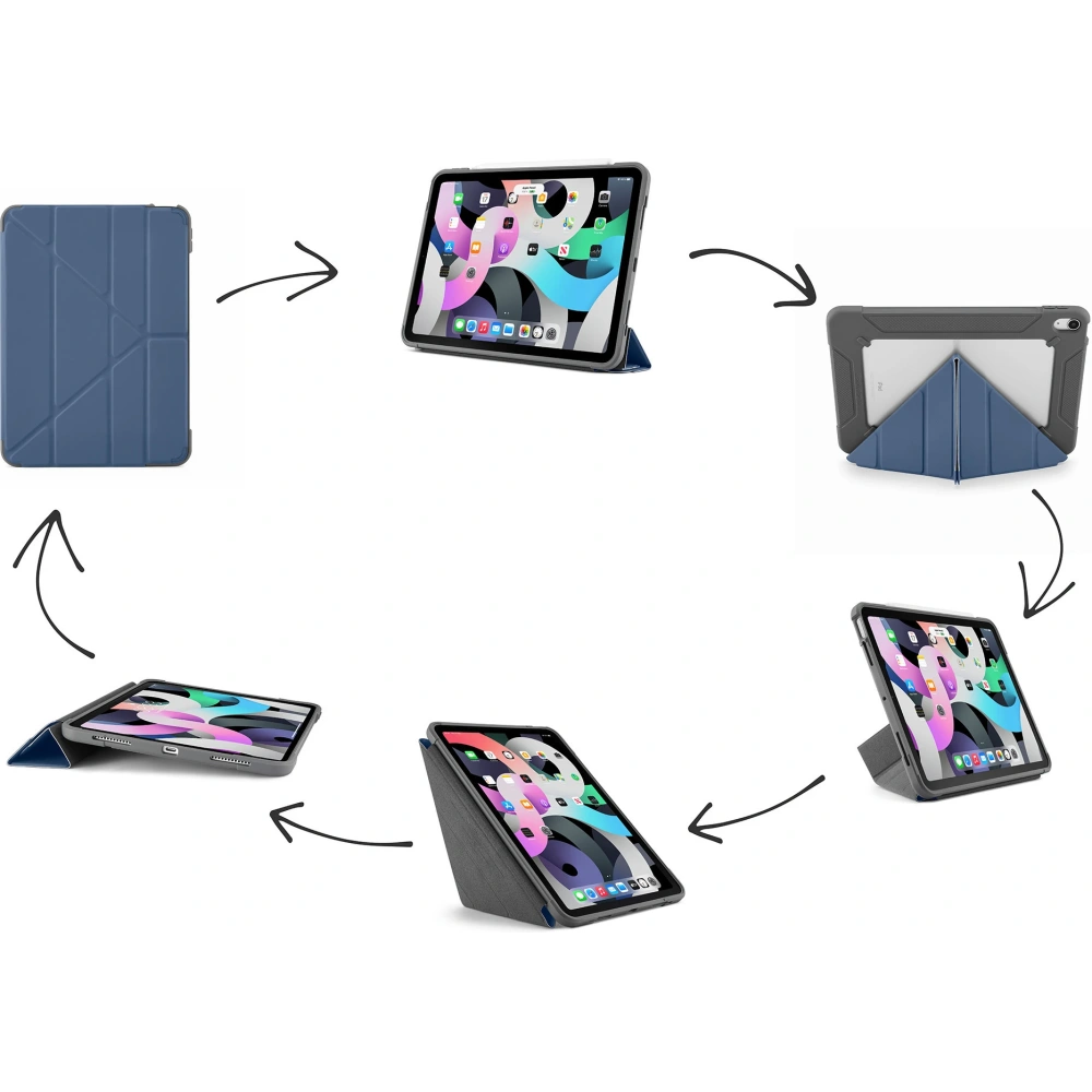 Hurtownia GSM - Etui Pipetto Origami No2 Shield Apple iPad Air 10.9 2020/2022 (4. a 5. generace) / iPad Air 11 2024 (6. generace) (námořnická modř) - PIP030NAV - {ean13} - Hurt