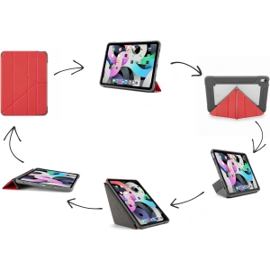 Etui Pipetto Origami Apple iPad Air 10.9 2020/2022 (4. i 5. generacji) / iPad Air 11 2024 (6. generacji) (czerwony)