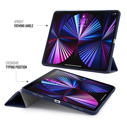 Etui Pipetto Origami No1 Original TPU Apple iPad Pro 11 2018/2020/2021 (1., 2. i 3. generacji) (granatowe)