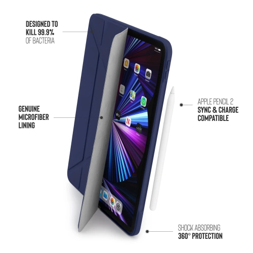 Etui Pipetto Origami No1 Original TPU Apple iPad Pro 11 2018/2020/2021 (1., 2. i 3. generacji) (granatowe)