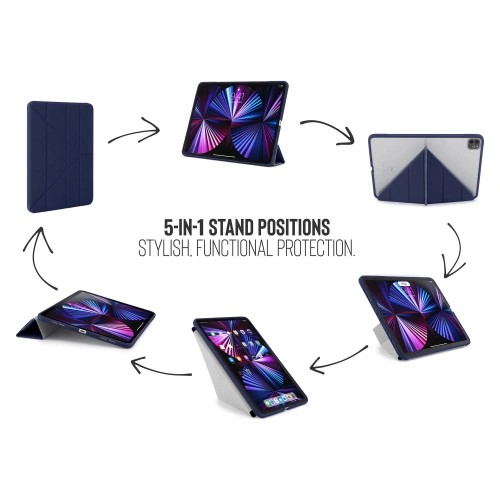 Etui Pipetto Origami No1 Original TPU Apple iPad Pro 11 2018/2020/2021 (1., 2. i 3. generacji) (granatowe)
