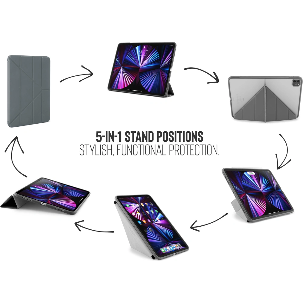 Hurtownia GSM - Etui Pipetto Origami No1 Original TPU Apple iPad Pro 11 2018/2020/2021 (1., 2. a 3. generace) (tmavě šedá) - PIP035GRY - {ean13} - Hurt