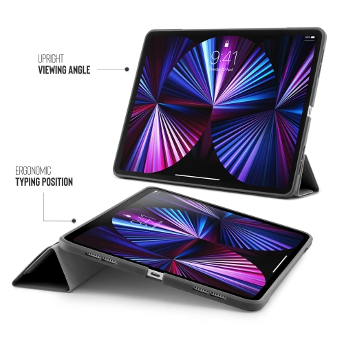 Etui Pipetto Origami No1 Original TPU Apple iPad Pro 11 2018/2020/2021 (1., 2. i 3. generacji) (ciemnoszary)