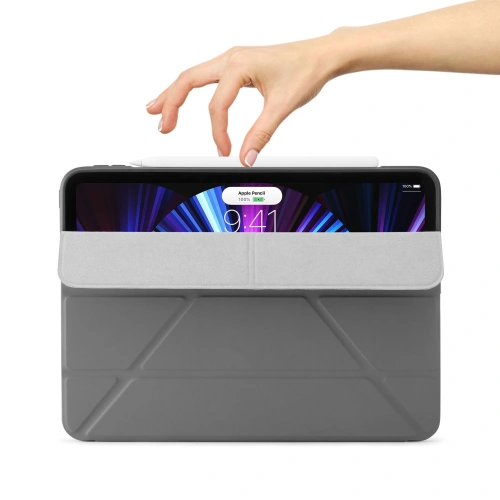 Etui Pipetto Origami No1 Original TPU Apple iPad Pro 11 2018/2020/2021 (1., 2. i 3. generacji) (ciemnoszary)