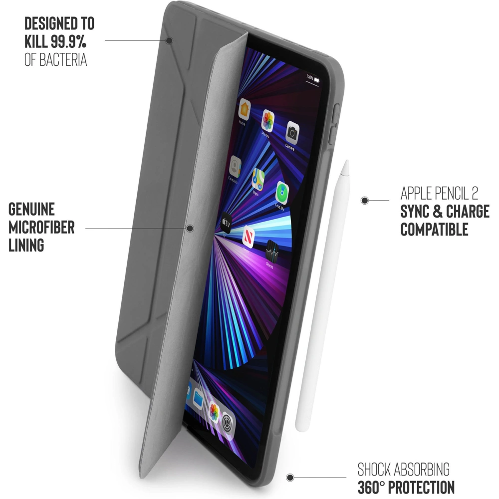 Hurtownia GSM - Etui Pipetto Origami No1 Original TPU Apple iPad Pro 11 2018/2020/2021 (1., 2. a 3. generace) (tmavě šedá) - PIP035GRY - {ean13} - Hurt