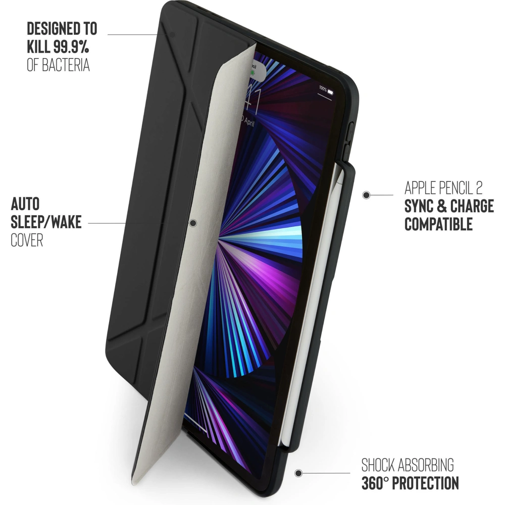 Hurtownia GSM - Etui Pipetto Origami No3 Pencil Case Apple iPad Pro 11 2018/2020/2021 (1., 2. a 3. generace) (černý) - PIP036BLK - {ean13} - Hurt