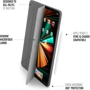 Hurtownia GSM - Etui Pipetto Origami No1 Original TPU Apple iPad Pro 12.9 2018/2020/2021 (3., 4. i 5. generacji) (ciemnoszary) - PIP039GRY - {ean13} - Hurt