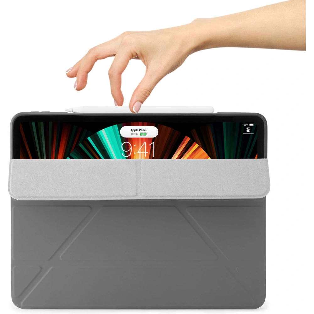 Hurtownia GSM - Etui Pipetto Origami No1 Original TPU Apple iPad Pro 12.9 2018/2020/2021 (3., 4. a 5. generace) (tmavě šedá) - PIP039GRY - {ean13} - Hurt
