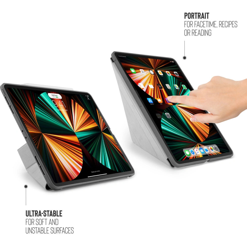 Hurtownia GSM - Etui Pipetto Origami No1 Original TPU Apple iPad Pro 12.9 2018/2020/2021 (3., 4. a 5. generace) (tmavě šedá) - PIP039GRY - {ean13} - Hurt