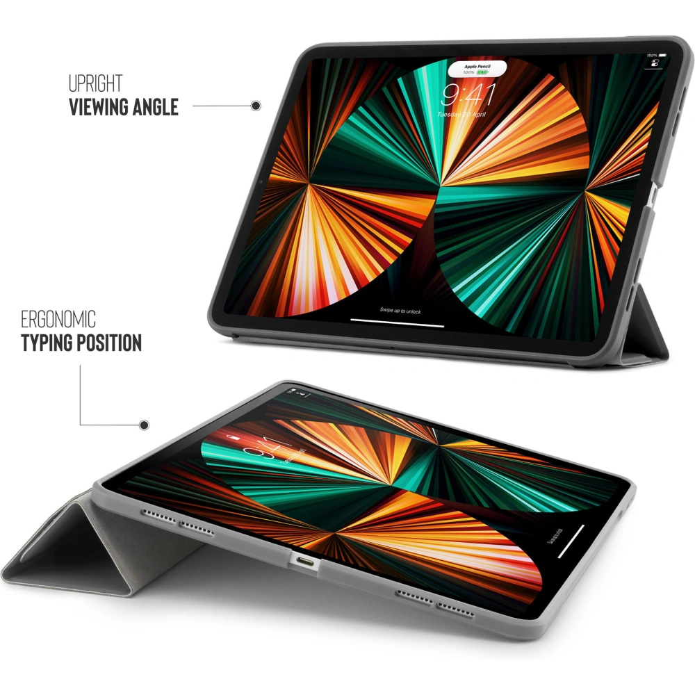 Hurtownia GSM - Etui Pipetto Origami No1 Original TPU Apple iPad Pro 12.9 2018/2020/2021 (3., 4. a 5. generace) (tmavě šedá) - PIP039GRY - {ean13} - Hurt