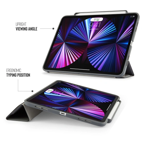 Etui Pipetto Origami No3 Pencil Case Apple iPad Pro 11 2018/2020/2021 (1., 2. i 3. generacji) (ciemnoszary)
