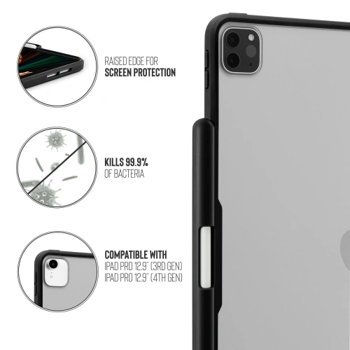 Etui Pipetto Origami No3 Pencil Case Apple iPad Pro 12.9 2018/2020/2021 (3., 4. i 5. generacji) (czarny)