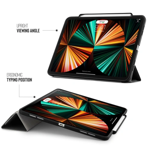 Etui Pipetto Origami No3 Pencil Case Apple iPad Pro 12.9 2018/2020/2021 (3., 4. i 5. generacji) (czarny)