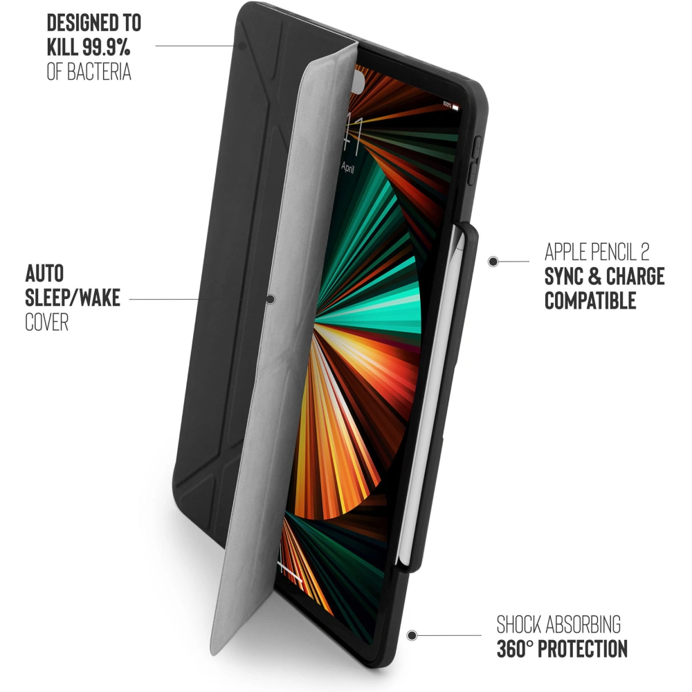 Hurtownia GSM - Etui Pipetto Origami No3 Pencil Case Apple iPad Pro 12.9 2018/2020/2021 (3., 4. i 5. generacji) (czarny) - PIP042BLK - {ean13} - Hurt
