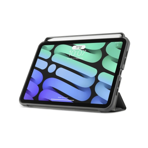 Etui Pipetto Origami No3 Pencil Case Apple iPad mini 2021 (6. generacji) / iPad mini 8.3" 2024 (7. generacji) (ciemnoszary)