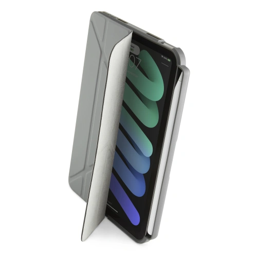 Etui Pipetto Origami No3 Pencil Case Apple iPad mini 2021 (6. generacji) / iPad mini 8.3" 2024 (7. generacji) (ciemnoszary)
