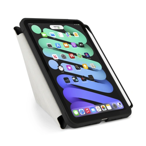 Etui Pipetto Origami No3 Pencil Case Apple iPad mini 2021 (6. generacji) / iPad mini 8.3" 2024 (7. generacji) (ciemnoszary)