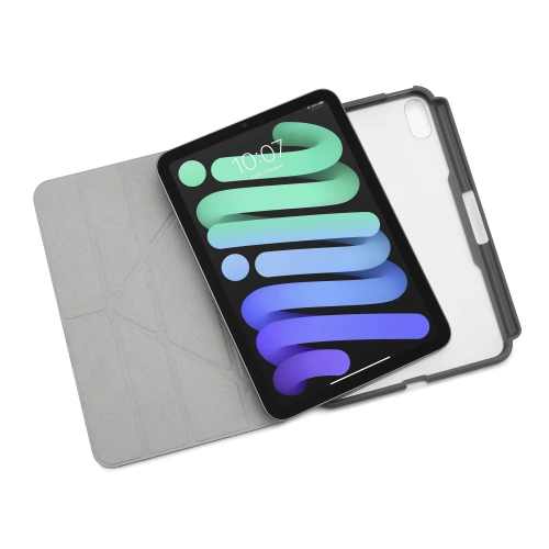 Etui Pipetto Origami No3 Pencil Case Apple iPad mini 2021 (6. generacji) / iPad mini 8.3" 2024 (7. generacji) (ciemnoszary)