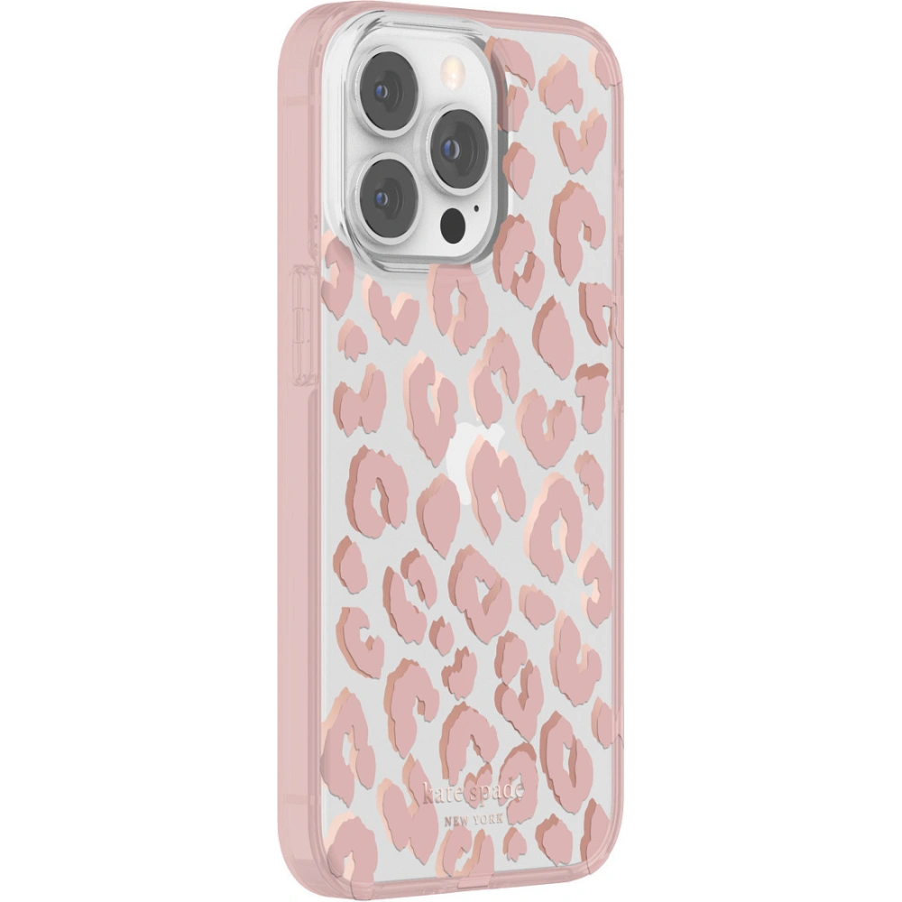 Wholesale Kate Spade New York Hardshell Apple iPhone 13 Pro (City Leopard Pink) - KAT012CITLEOPNK - {ean13} - Hurt