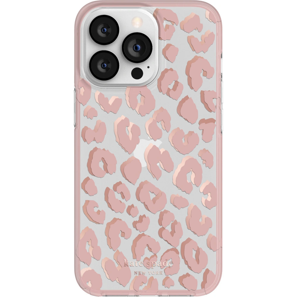 Wholesale Kate Spade New York Hardshell Apple iPhone 13 Pro (City Leopard Pink) - KAT012CITLEOPNK - {ean13} - Hurt