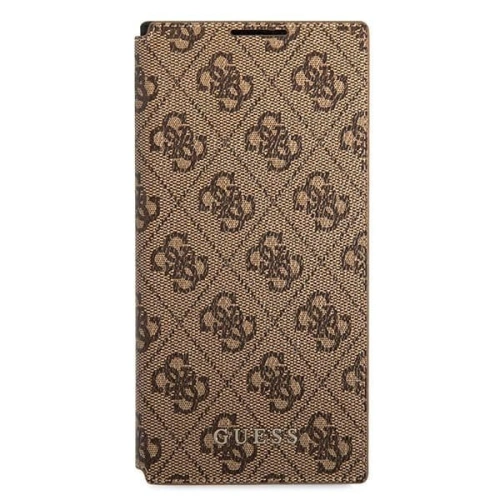 Etui Guess GUBKS22LG4GFBR Samsung Galaxy S22 Ultra brązowy/brown book 4G Metal Gold Logo