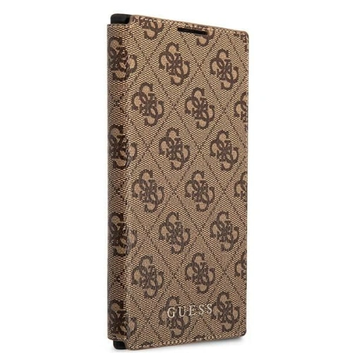 Etui Guess GUBKS22LG4GFBR Samsung Galaxy S22 Ultra brązowy/brown book 4G Metal Gold Logo