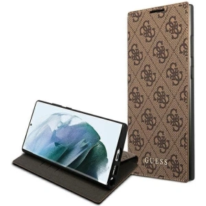 Hurtownia GSM - Etui Guess GUBKS22LG4GFBR Samsung Galaxy S22 Ultra hnědý/brown book 4G Metal Gold Logo - GUE1616BR - {ean13} - Hurt