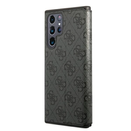 Etui Guess GUBKS22LG4GFGR Samsung Galaxy S22 Ultra szary/grey book 4G Metal Gold Logo