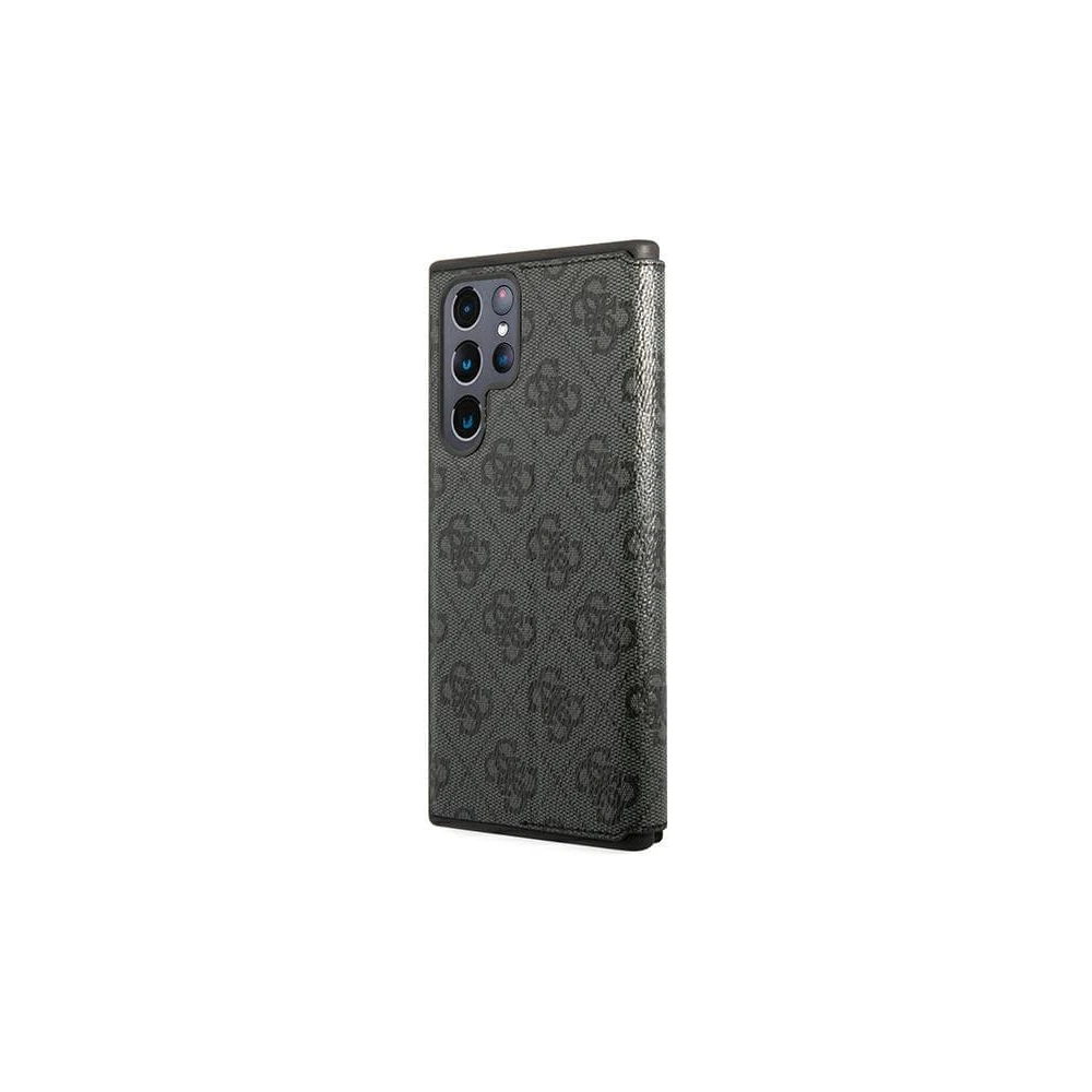Hurtownia GSM - Case Guess GUBKS22LG4GFGR Samsung Galaxy S22 Ultra grau/grey Buch 4G Metall Gold Logo - GUE1617GRY - {ean13} - Hurt