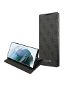 Etui Guess GUBKS22LG4GFGR Samsung Galaxy S22 Ultra szary/grey book 4G Metal Gold Logo