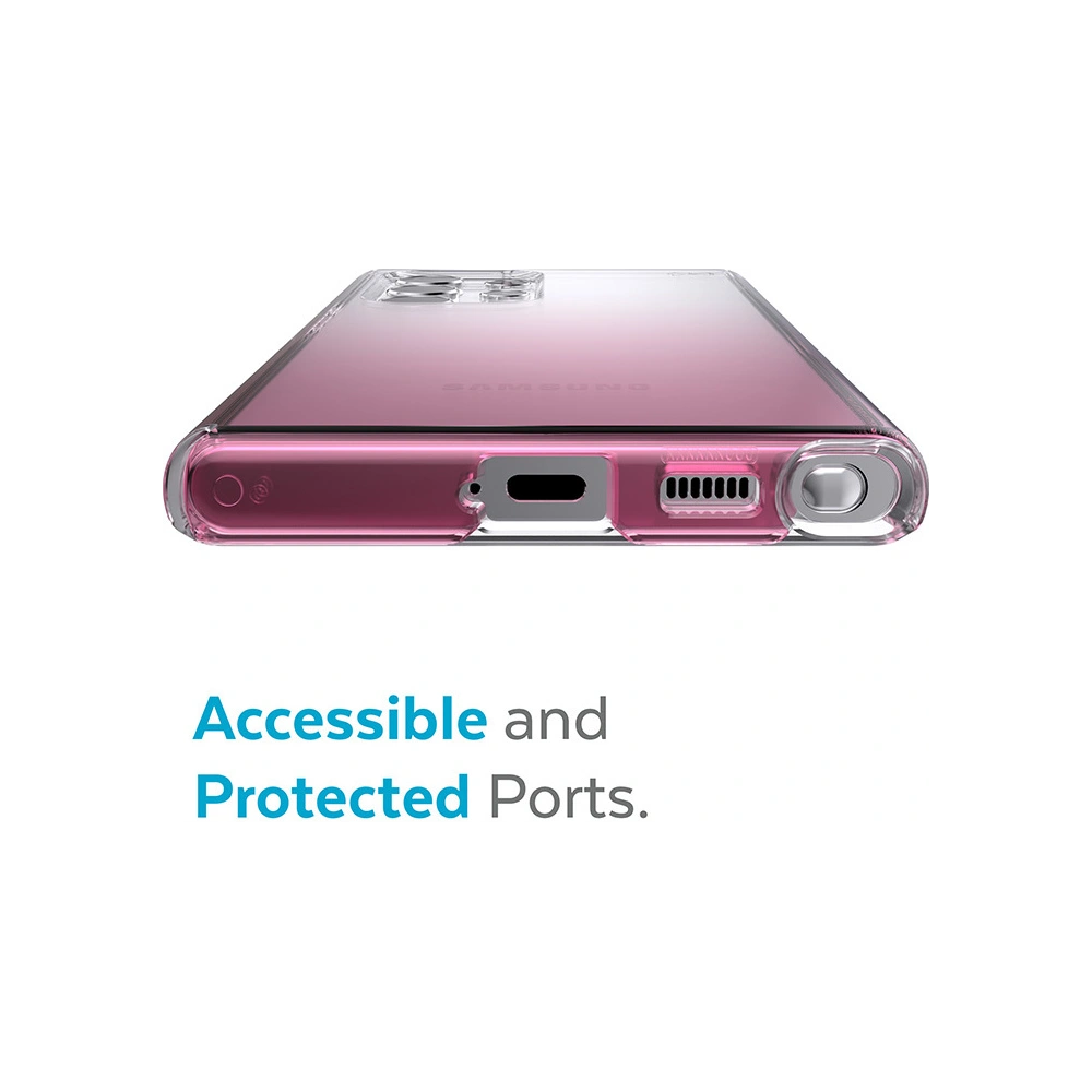 Hurtownia GSM - Etui Speck Presidio Perfect-Clear Ombre MICROBAN Samsung Galaxy S22 Ultra (Čirý/Vintage Růžový) - SPK311CLVINROS - {ean13} - Hurt
