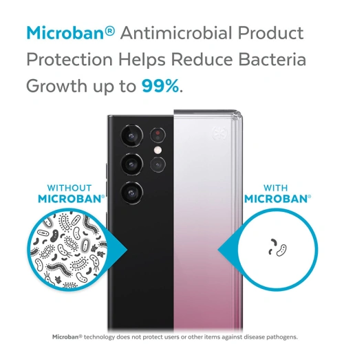 Etui Speck Presidio Perfect-Clear Ombre MICROBAN Samsung Galaxy S22 Ultra (Clear/Vintage Rose)