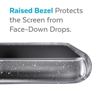 Speck Presidio Perfect-Clear with Glitter MICROBANi Samsung Galaxy S22 (Clear/Platinum Glitter)