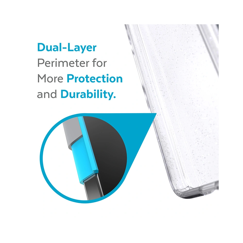 Hurtownia GSM - Etui Speck Presidio Perfect-Clear s třpytkami MICROBAN Samsung Galaxy S22+ Plus (Čiré/Platinové třpytky) - SPK313CLPLAGLT - {ean13} - Hurt