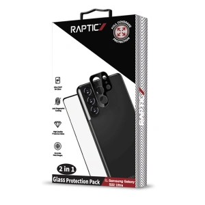 Hurtownia GSM - Tvrzené sklo + ochranný kryt na fotoaparát X-Doria Raptic Glass Protection Pack Samsung Galaxy S22 Ultra - XDR170 - {ean13} - Hurt