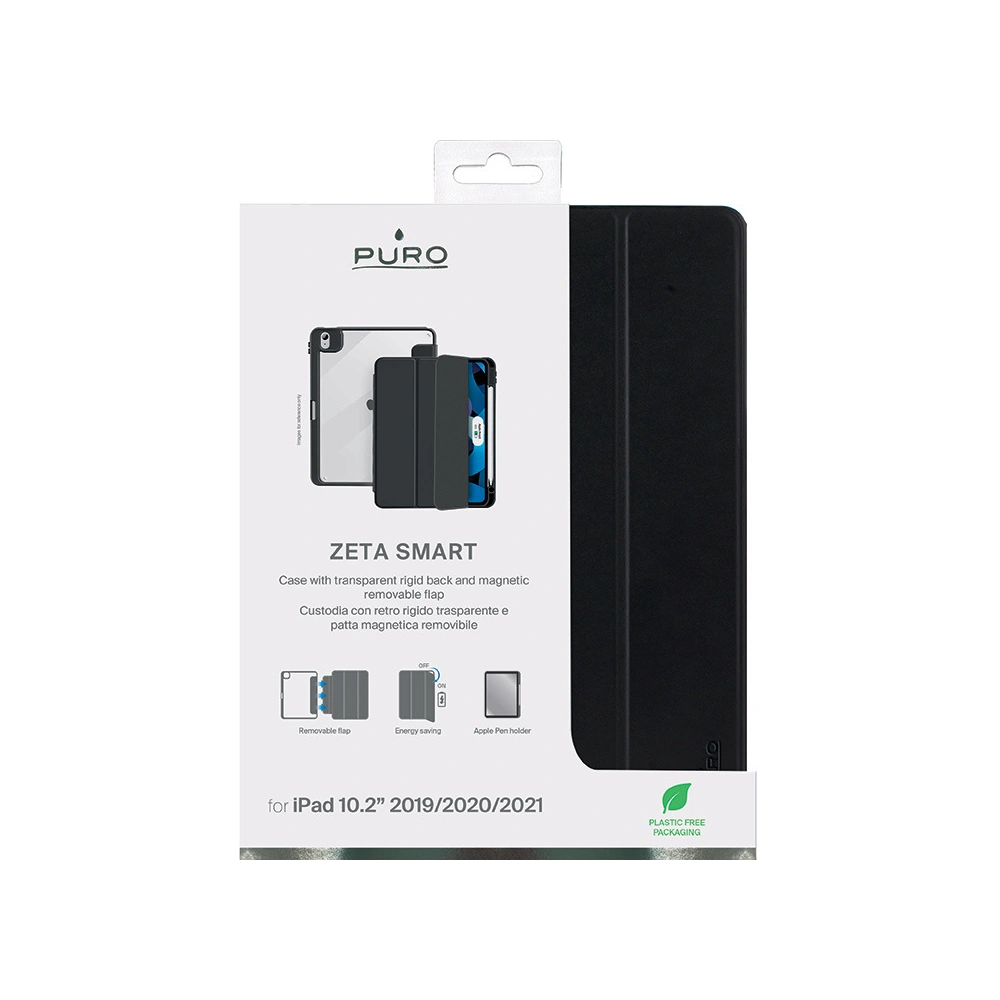 Hurtownia GSM - Etui PURO Zeta Smart Apple iPad 10.2 2019/2020/2021 (7., 8. a 9. generace) Držák na pero (černý) - PUR543BLK - {ean13} - Hurt