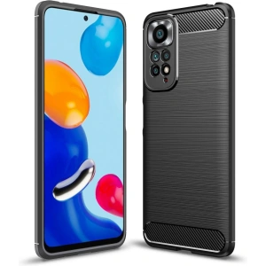 Case Tech-Protect TPUCarbon Redmi Note 11/11S Schwarz