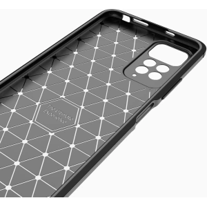 Case Tech-Protect TPUCarbon Redmi Note 11/11S Schwarz
